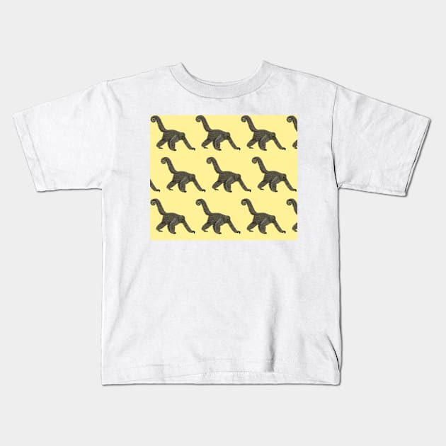 Amazing Woolly Monkey Kids T-Shirt by ButtonandSquirt